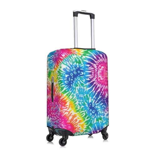 Colorful Rainbow Tie Dye Luggage Cover For Travel Suitcase Protector Fits 18-32 Inch Case X-Large2