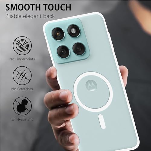 Image of amazon basics Luxury Paper Thin Case Cover for Moto Edge 60 Fusion 5G | Matte Finish | Compatible with magsafe | (White, Moto Edge 60 Fusion 5G)