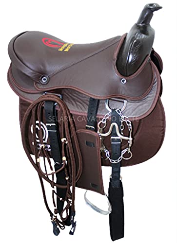 Sela para Cavalo Arreada Completa 15 Polegadas Americana + Baxeiro E Acessórios Oferta Sela Adulto