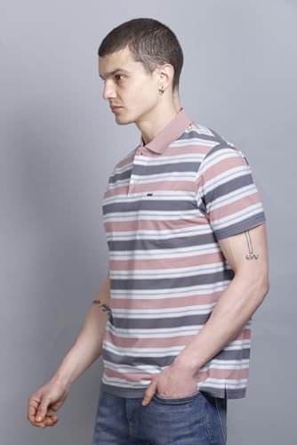 Image of GODFREY Men Cotton Regular Fit Short Sleeves Collar T-Shirts Size - Large (L / 40), Multi