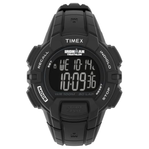 Timex Men's T5K793 Ironman Rugged 30 Full-Size Black Resin Strap Watch