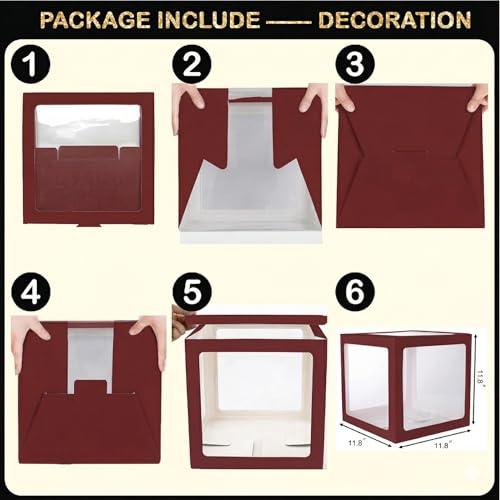 Image of Black and Maroon Graduation Decorations Class of 2026 - Graduation Balloon Boxes, Balloon Arch Garland Kit, Fringe Curtains, Party Decorations 2026 for Any Grades