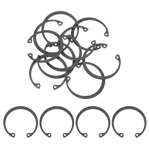 uxcell 10Pcs 1-5/16" Internal Retaining Ring Circlip, 65 Mn Spring Steel Internal Circlip Snap Rings C-Clips for Grooved Shafts Studs, Black