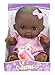 JC Toys Adorable Lil' Cutesies Lila African American All Vinyl Water Friendly Doll, 8.5