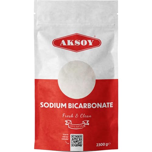 Aksoy Baking Soda 2.3KG Pure Sodium Bicarbonate Powder Food Grade Natural Multi-Purpose Use for Baking Cooking Cleaning & Odour Removal