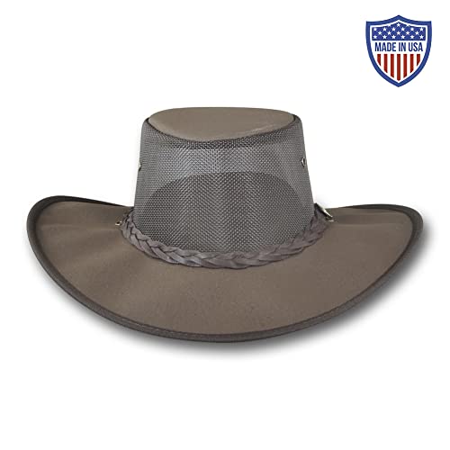 Barmah Hats Wide Brim Canvas Cooler Hat - Item 1087 (as1, Alpha, l, Brown) - Image 3