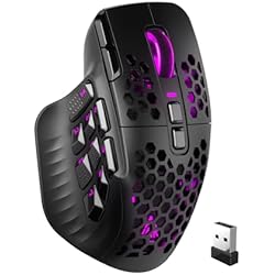 SOLAKAKA SM809 Pro Gaming Mouse with 9 Side Buttons,24000 DPI RGB Mouse for Gamer,16 Programmable Macros MMO Mouse,Black