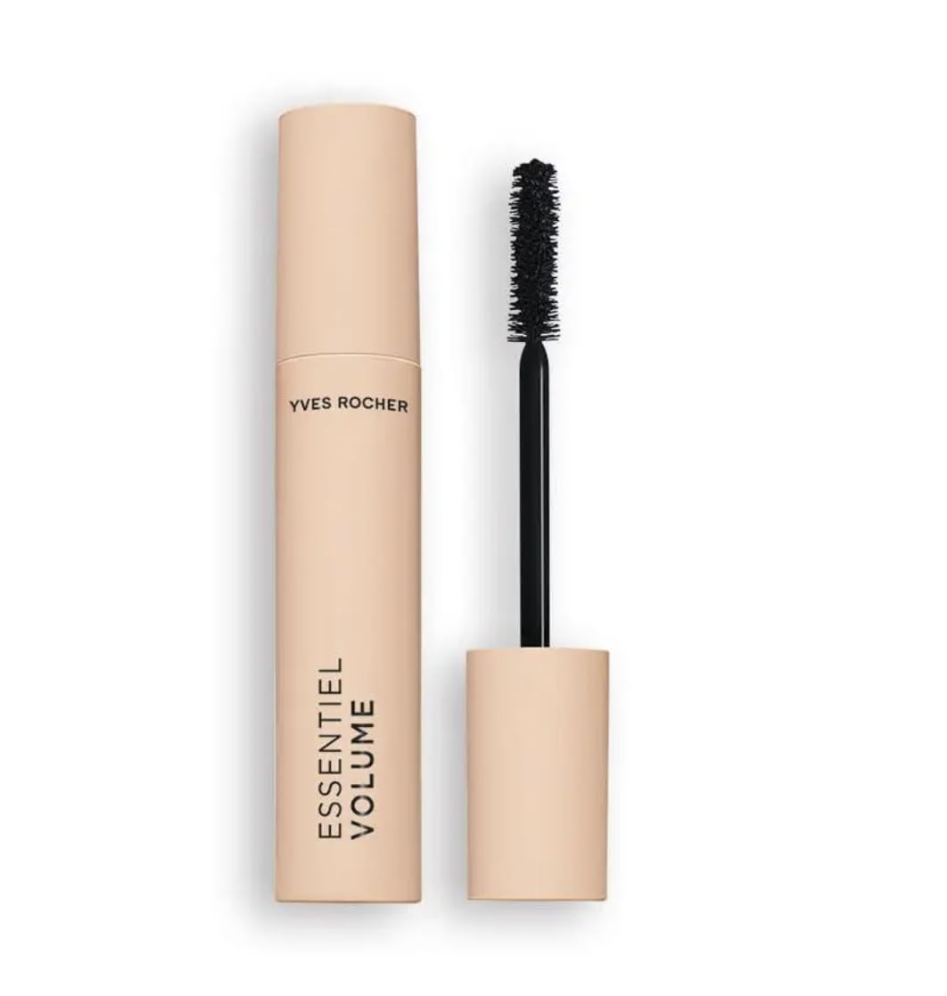 Yves Rocher Volumizing Mascara Buildable Lash Volume Intense Black Long Lasting Clump-Free Fiber Brush Vegan Formula Natural Look Eyelash Makeup for Sensitive Eyes 7.8 ml/0.26 flOz