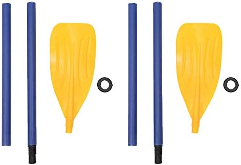 Hands DIY 2PCS Kayak Paddles,Paddles Oars Folding Adjustable Length Canoe Boat Oars Detachable Double Ended paddles with Anti-slip Rubber Ring for Dinghy Canoe Raft Sailing Eye-catching Yellow