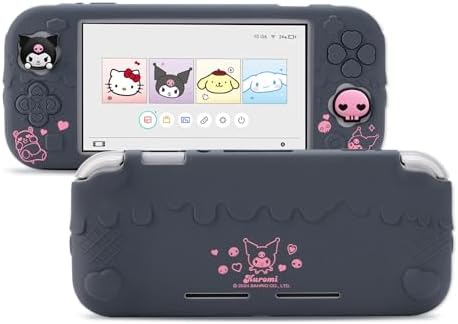 （05:30時点） Kuitmor Switch liteカバー スイッチライトカバー switch lite全面保護 薄型 傷防止 汚れ防止 スイッチ ライト対応 可愛い 耐衝撃 取り外し簡単 シリコーン製（スティクカバー2枚付き) (ブラック)