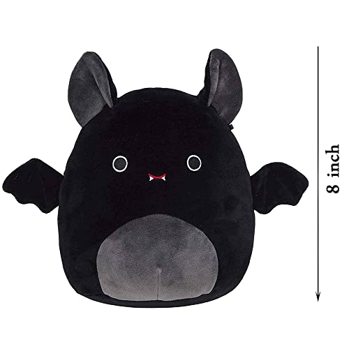 Clanam 1Pcs Plush Bat Toy 8 Inches Stuffed Animals Plush Doll，Soft Cute Best Gift Suitable For All Of Age, Christmas Birthday Halloween Home Decoration Gift（Black） #TOP1