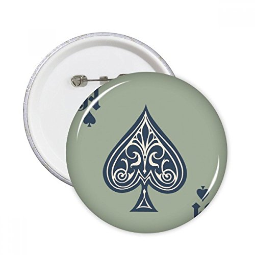 Badge bouton cartes à jouer épingle robuste pour vêtement