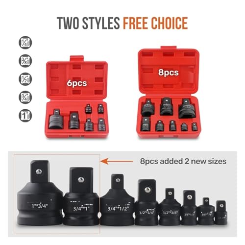 Kit de adaptadores para llaves de impacto 6 piezas miniatura 7