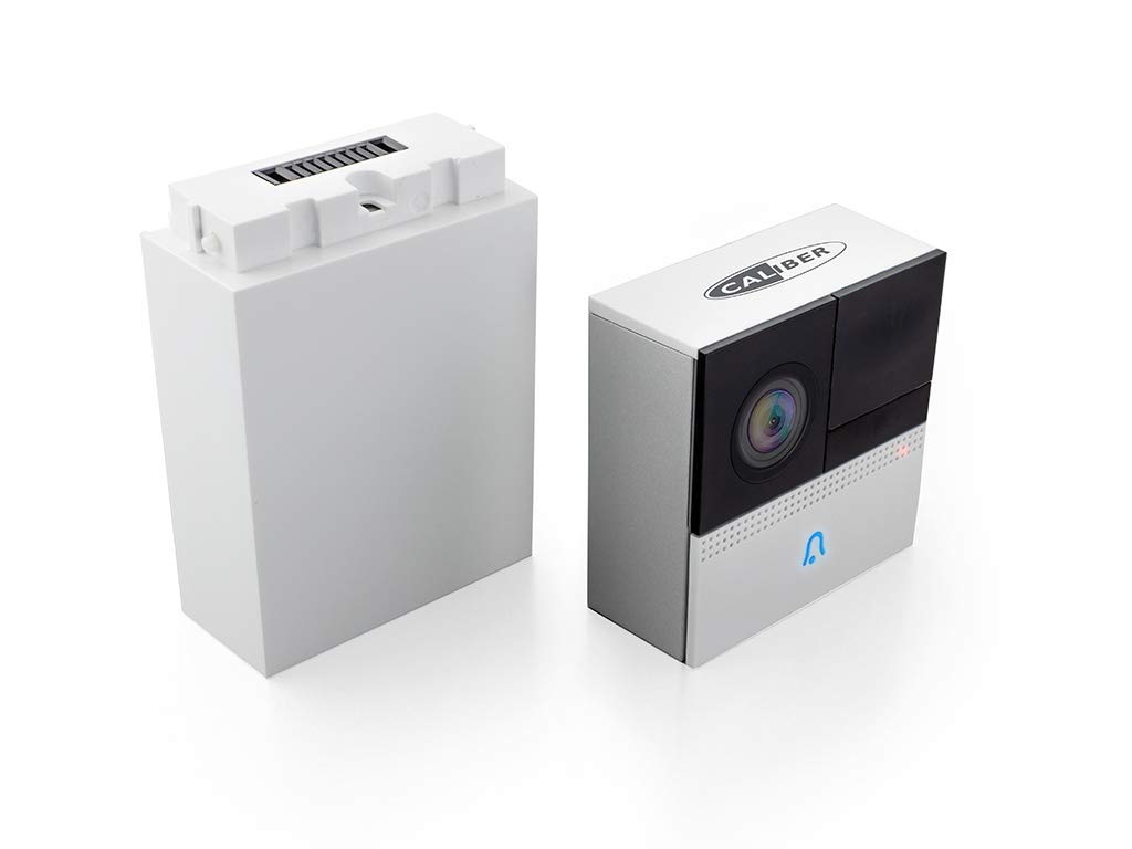 Caliber Unbekannt Audio Technology HWC501 IP-Video-Tuersprechanlage Funk, WLAN Komplett-Set 1 Familienhaus Wei, Weiß, Schwarz