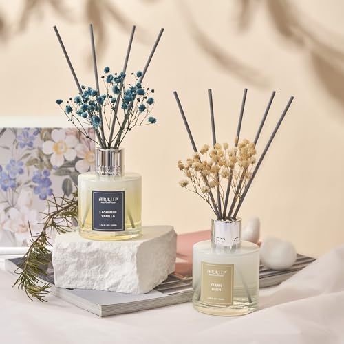 Image of Airkeep Reed Diffuser 3.38 oz (100ml) 2pk,Clean Linen /Cashmere Vanilla Scented Reed Diffuser Set,Reed Diffuser & Oil Diffuser Sticks, Aromatherapy, Home & Kitchen Decor,Fragrance and Gifts