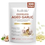 Aged Garlic Extract Capsules | 300 Softgels | Odourless Garlic Capsules | High Strength | Cold Pressed | Non-GMO, Gluten-Free, Heart Health, Antioxidant & Immune Support
