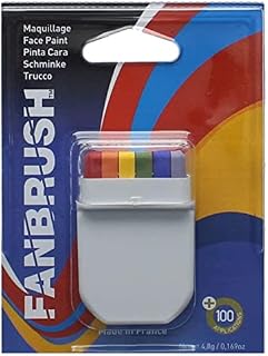 Generique Rainbow FanBrush Face Paint for Gay Pride Celebrations
