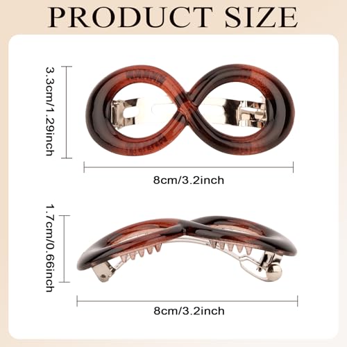Pack de 4 Pinzas de Pelo Francesas Vintage para Mujeres miniatura 2