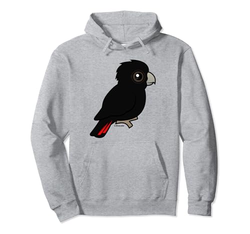 Cute Cartoon Red-tailed Black Cockatoo Birdorable Bird Pullover Hoodie