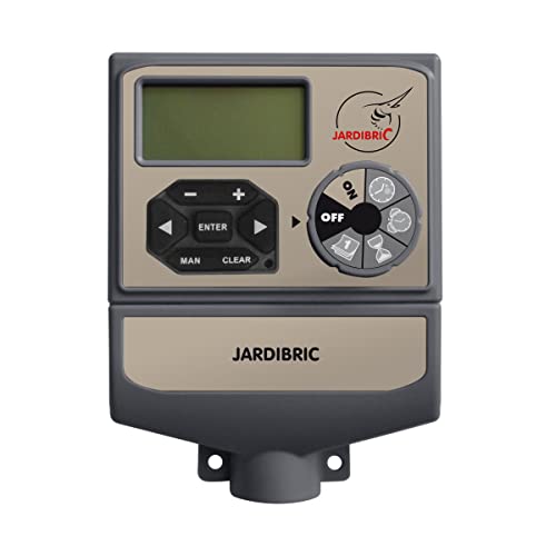 Jardibric – Programador electroválvula de 9 V 6 vías – Automatiza el riego de tu jardín con total sencillez para una vegetación saludable y floreciente.