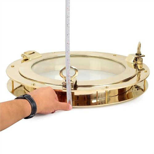 Nagina International Authentic Brass Nautical Heavy Duty Porthole Window with