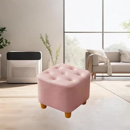 Pouf carré rose confortable pour le salon et la chambre - 8