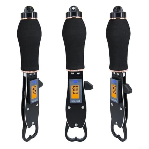 Alicates de pesca con báscula digital hasta 25 kg y pantalla naranja 4