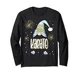 Karate-Zwerg für Neujahr, Familie, passender lustiger Schlafanzug Langarmshirt
