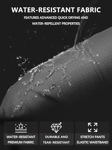 Men's Tactical Pants Water Resistant Stretch Cargo Ripstop Pants Lightweight Breathable Outdoor Work Hiking Pants3