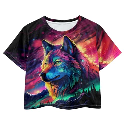 Image of 4th of July Shirt for Girls 7-8 Years US Flag Crop Tops Kids Outfit Independent Day Graphic Tee-