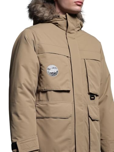 Image of JACK & JONES Men's Polyester Standard Length A-Line Coat