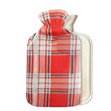 Bouillotte 1,5 L – Livrée avec une housse polaire douce et une bouteille bouillotte caoutchouc naturel de qualité, offrant une chaleur durable et un confort optimal pour nuits froides, frissons d'hiver ou pour réchauffer le lit.