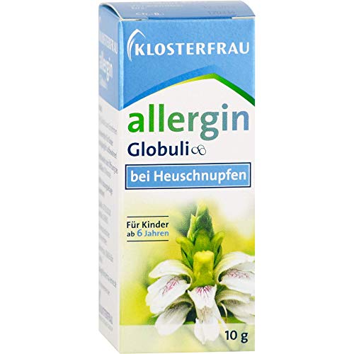 Klosterfrau Allergin Globuli | 10 g | Homöopathisches Mittel | Anwendung bei Heuschnupfen Symptomen | bei tränenden & juckenden Augen, laufender Nase, Niesreiz oder Reizungen der Atemwege