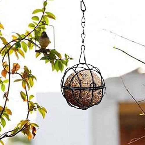 Meisenknödel-Futterspender Vogel Meisenknödel-Halter für die Vogelfütterung Vogelhäuschen Ball Meisenknödel Bird J5G5 Metall Energy aus Fat Feeders – Bild 4