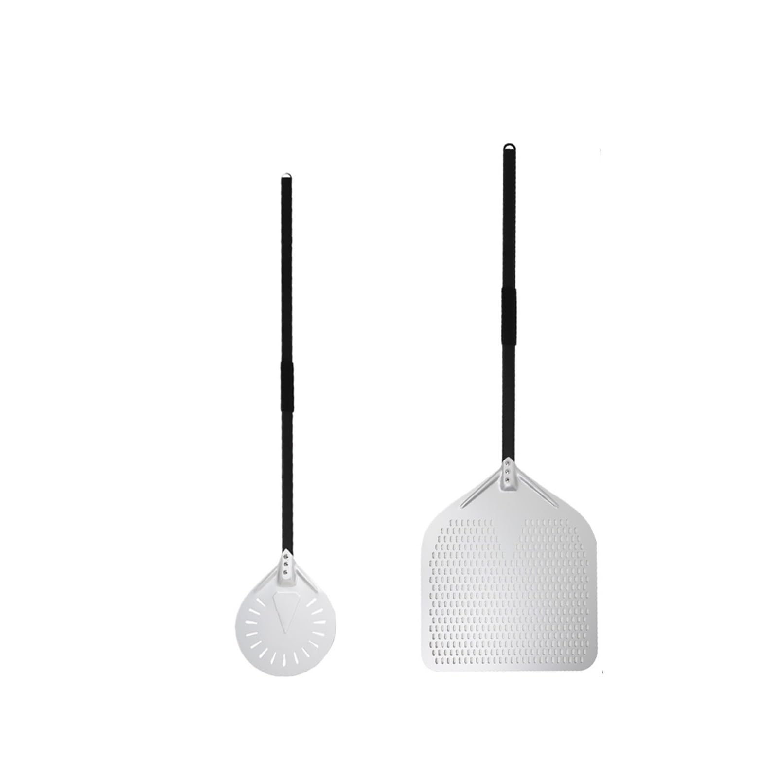 18 Zoll große Pizzaschaufel, perforiert, mit Metallgriff, for Wenden im Ofen, Küchenhelfer, antihaftbeschichtet, Backzubehör für Backofen und Pizzaofen(18inch and 9 inch)