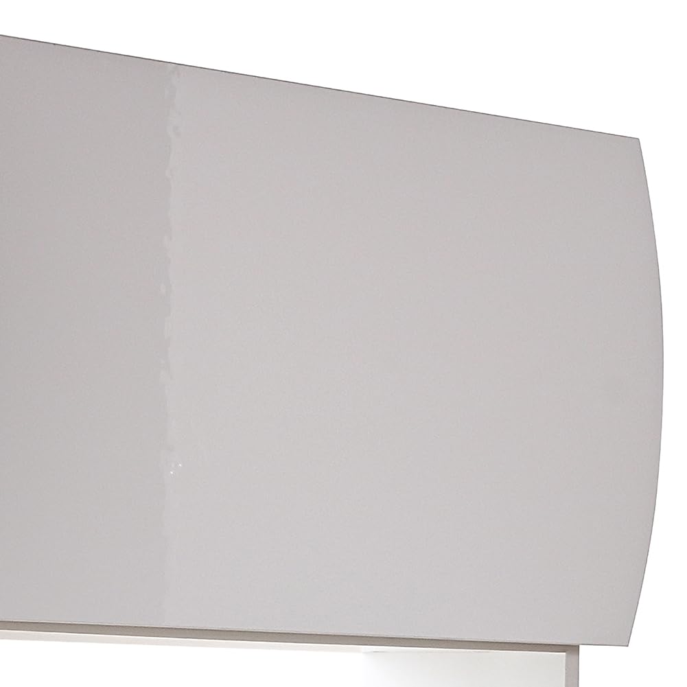 Shally Dogan Scarpiera Ondulata in Legno con Finitura Lucida Bianco, Porta Scarpe Salvaspazio con Ante a Ribalta Doppia Profondità, Portascarpe Slim per Ingresso, Cameretta, Soggiorno (3 Ante)