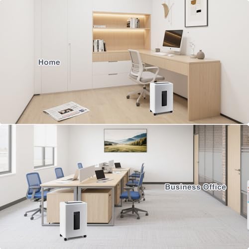 Fonirvanic Schredder Papier Aktenvernichter Elektrisch: Papierschredder Mikroschnitt P-5 Hochsicherheit mit 18L für Dokumente Kreditkarten Aktenvernichtung - Zuhause Büro Unternehmen Haushalt