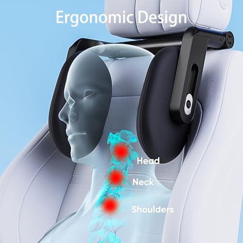 Almohada de reposacabezas para auto con soporte de cuello ajustable miniatura 2
