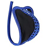 Alvivi Herren C-String Ouvert Slips Spitze Bikini Briefs Mini Tanga Thong mit Penishülle/Bugel Beutel/Mini-Hut Erotik Unterwäsche B Blau&Schwarz Einheitsgröße