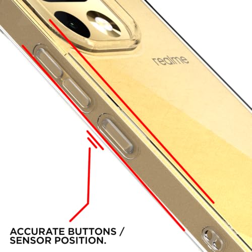 Image of Outlouders Back Cover for Realme 16 Pro Plus 5G Clear Transparent PC + TPU Bumper Case with Raised Edges for Shockproof Protection (Transparent)