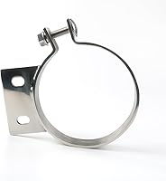 Vista 5 de Se adapta a Peterbilt Exhaust Stack 5" Mount Bracket Clamp Cromo 379 359 1987-1993 10294 Plata