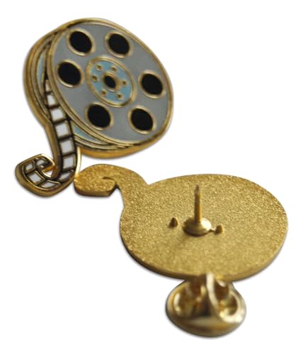 Image of Novel Merk Clapboard & Movie - Show Business Lapel Pin, Hat Pin & Tie Tack Set - with Clutch Back