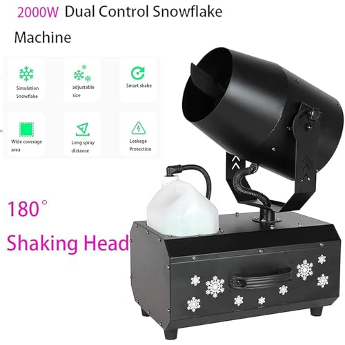 Máquina profesional de nieve, máquina generadora de nieve con giro de 180°, cobertura de 5 a 80 m2, duración sostenida de 30-40 minutos, con control remoto, para Navidad y bodas miniatura 3