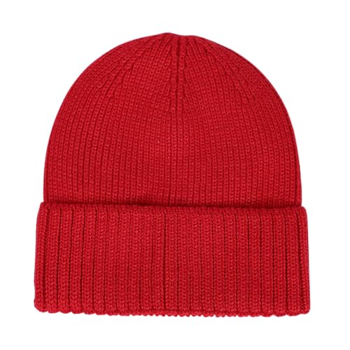 Kids Merino Wool Beanie Hat for Boys Girls Winter Classic Knit Beanies Unisex Cuffed Skull Ski Snow Caps Age 7-142