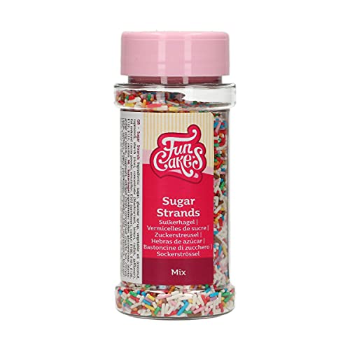 FunCakes Vermicelles de Sucre Mix: Sprinkles de gâteau, bon goût, parfait pour la décoration de gâteaux, Sprinkles Cupcake. 80 g.