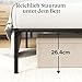 Zinus Elias Bettgestell 90 x 200 cm mit Moderne Kopfteil - Metallbett 90x200 mit Metall-Lattenrost - 30 cm Hohe Plattform mit Freiraum Darunter - Kein Boxspringbett Erforderlich - Schwarz