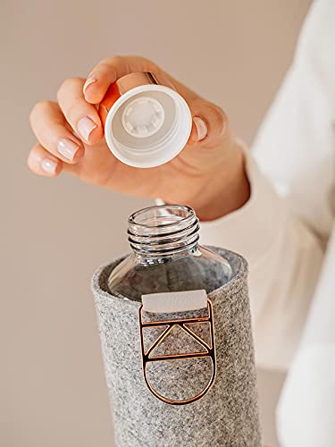 EQUA Glasflasche mit Filzhülle in Mismatch Rose Gold