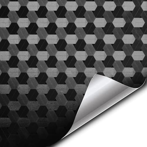 VViViD+ Designer Carbon Weave Black Vinyl Wrap Automotive Film (1ft x 5ft)