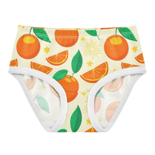 Girls' Underwear Fruit Orange Yellow Toddle Brief Panties 2301966