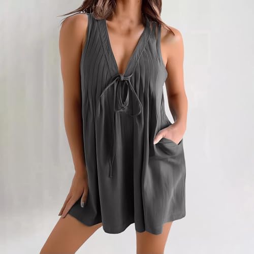 Pantalones cortos vaqueros tipo mono elástico elegante con bolsillo 3